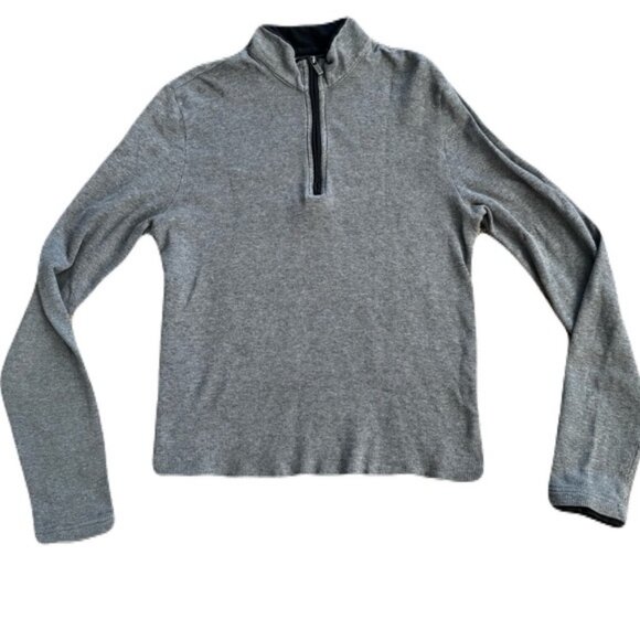 Michael Kors Men’s Half Zip Pullover Sweater Grey Size Large - Picture 1 of 9